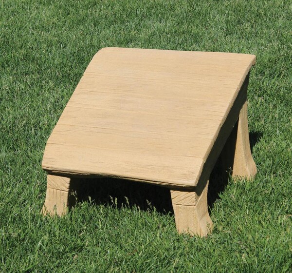 Adirondack Rustic Footstool Cast Stone Heavy Duty Cement Concrete